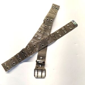 Vintage silver mesh double row belt